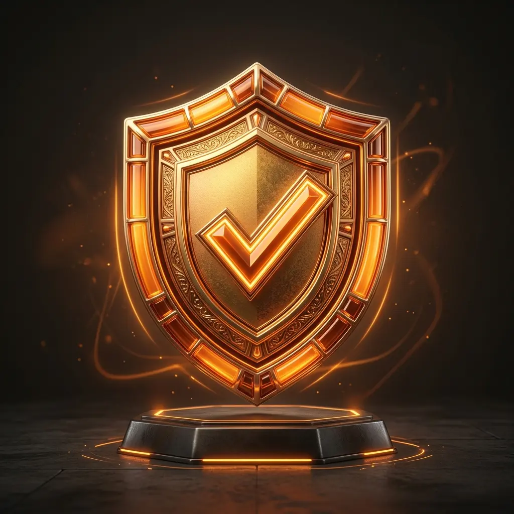 Shield with a checkmark for safe Kirabet app installation