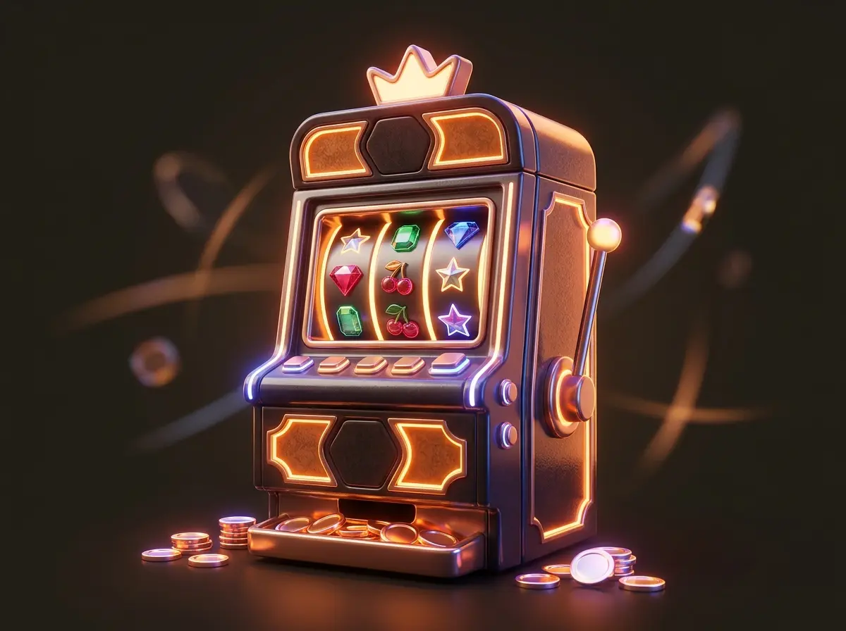 Slot machine with glowing reels for Kirabet casino slots